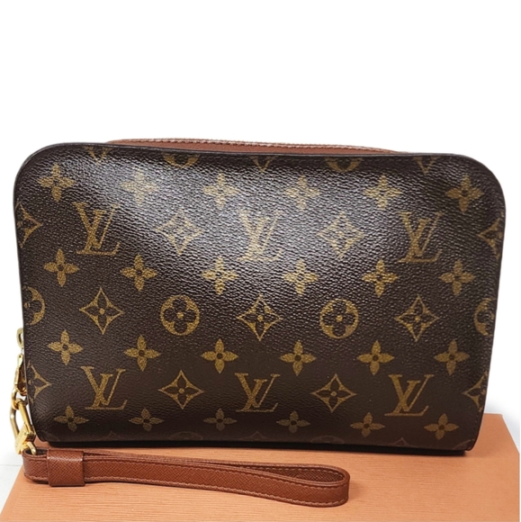 Authentic Louis Vuitton Monogram Orsay Clutch Hand Bag Full Set - Picture 2 of 16